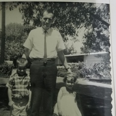 Charles with his kids, circa 1970