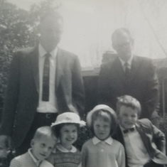 Charles with the Jacobson family, Easter, circa 1960s