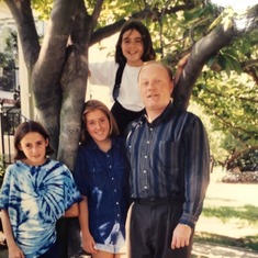 Chuck and his 3 children at his childhood home in NJ