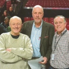Chuck (left) and best friend of 45 years, Paul Evans (middle)