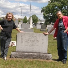 Charles S. McCarty's final resting place in St. Peter's Cemetery, Saratoga Springs, New York.   Gail Bier (niece) and Bob Diedrich, flautest, pianist and Charles longest and oldest friend (94) drove up June 22, 2016 to leave Charles's ashes with those fam