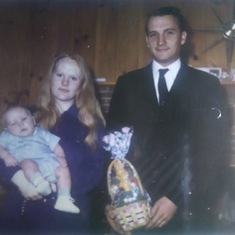 I think this was my first Easter. My dad and mom.