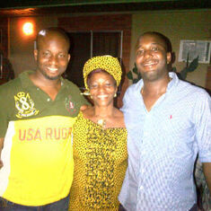 Ogo with Mum and cousin, Dayan Onwubuya...