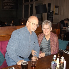 Enjoying a London Pub, 2011.