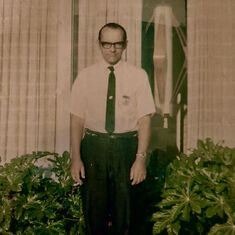 1968: in front of our house, off to work: McDonald Douglas