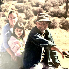 2001: Pampa and granddaughters, Maddie and Halie - on the ATV