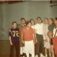 Memphis Donkey Basketball Players 1968 - Dad in stripes