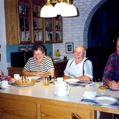 Helen Grace Becker (mother) on left, and Viola & Ernie Heim (aunt & uncle)