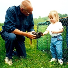 Dad and Olivia, May 2000