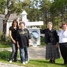 Pop's passing was so unexpected...Here we are in front of the Chatham home Pops so loved...just six days after his death. We arrived for a vacation/visit just a day after his passing. He loved the Chatham home so much he had this fancy sign made for the f