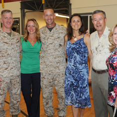 Dowlings and Febuarys celebrate Curtis' Change of Command