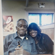 Me and daddy at Golden Corral