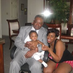 Granddad with  granddaughter Shauna and great granddaughter Madison