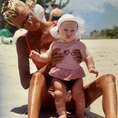 Mom with Makayla at Sand Pebble