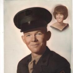 My Father Glen Ramsey was a Marine at the time and that my mom's high school picture