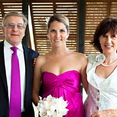 My stunning Maid of Honor and our wonderful parents.  October 3, 2009.