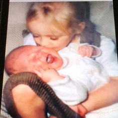 Charlotte kissing her Brother Paul xx