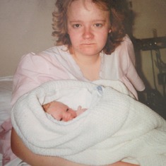 image charlotte 5 mins old I had just given birth 1991 25 th March  best day of my life xxx