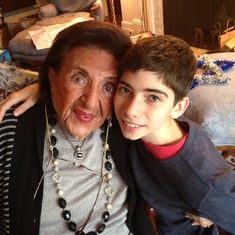 Eric Ponsky with his great grandmother, Mimi 2012.