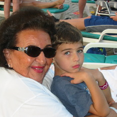 Mimi with Ilan Ponsky ( her great grandson) - Playa Del Carmen