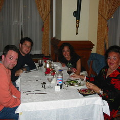 from left to right:  Peter Goldberg, Joshua Goldberg, Laura Goldberg (all grandchildren), Mimi- Playa Del Carmen