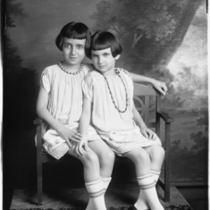 Charlotte on left her sister Evelyn on the right.