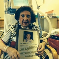 Celebrating her 97 birthday at University Hospitals MICU, introducing The Charlotte Goldberg Chesed Fund.