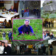 This is a collage from our trips to Sicily, including taking 18 student with us!
