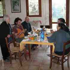 In our agriturismo, Sciacca, Sicilia, 2010. Eating was a favorite pastime!