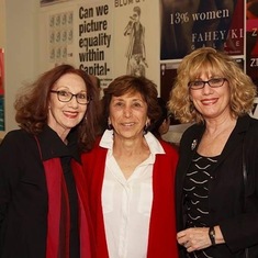 Charlotte & I with arts publicist Carolyn Campbell at Micol Hebron--curated exhibit, 3/2013