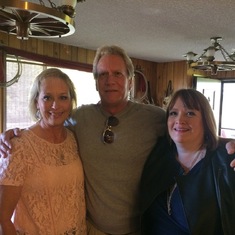 Siblings Cheri, Greg and Marla at Kyra's wedding. Ron and Cheri hosted the wedding at their ranch.