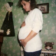 A month before Erin was born.