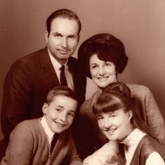 1969 Nordin Family Photo - Jim 38 Carole 35 Cheryl 15 Jimmy 10