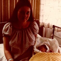 1979 Aug leaving hospital baby Becky