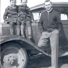 Three of the Mirocha boys, Cass, Chet and older brother Frank