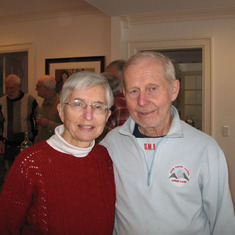 From ski club friend, Lucy Osojnicki, taken at John Holmquist’s 83rd birthday party, 2011. 