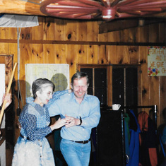 David Siskind took this photo on a Camp Du Nord ski trip, 1995, apres ski dancing! 