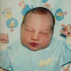 Hospital picture of Cheyenne when he was born.