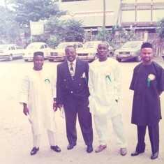 Chidi with members of My Wedding Planning Committe in November 1992