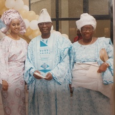 Ena, Uncle and Aunty at my younger sister (Iro Emokpae's) wedding