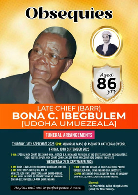 Chief Barrister Bonaventure Chukwuezi Ibegbulem