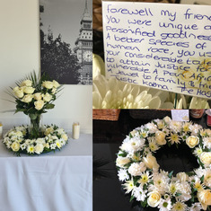 An Elegant Wreath & Farewell Message from Justice Koroma - The Hague