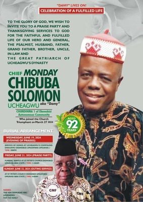 Chief Monday Chibuba Solomon Ucheagwu