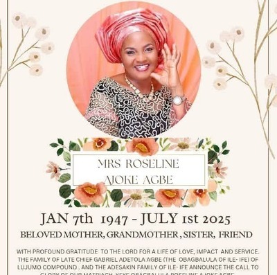 Chief Mrs Ajoke Roseline Agbe