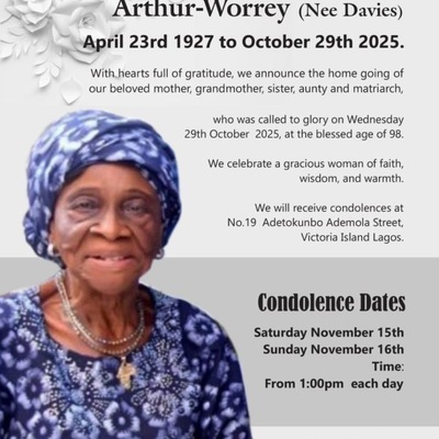 Chief (Mrs) Esther Olufunke Arthur- Worrey