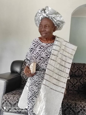 Chief (Mrs) Eunice Omoseewo Fagbohun. (Nee OTI) The Osi ijo of St John's Anglican church Ita-Ogbolu. Akure Diocese.