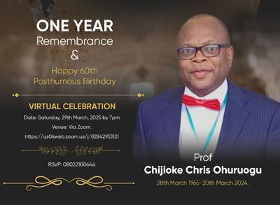 Prof. Chijioke Chris Ohuruogu