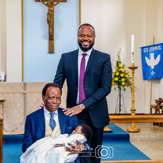 Daddy with Kama & Muna at Muna's baptism, April 1st 2018