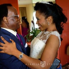 Daddy & Ngozi on her wedding day, 10th October 2015.