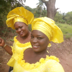 Chioma and her younger sister, Chinyere, after church service